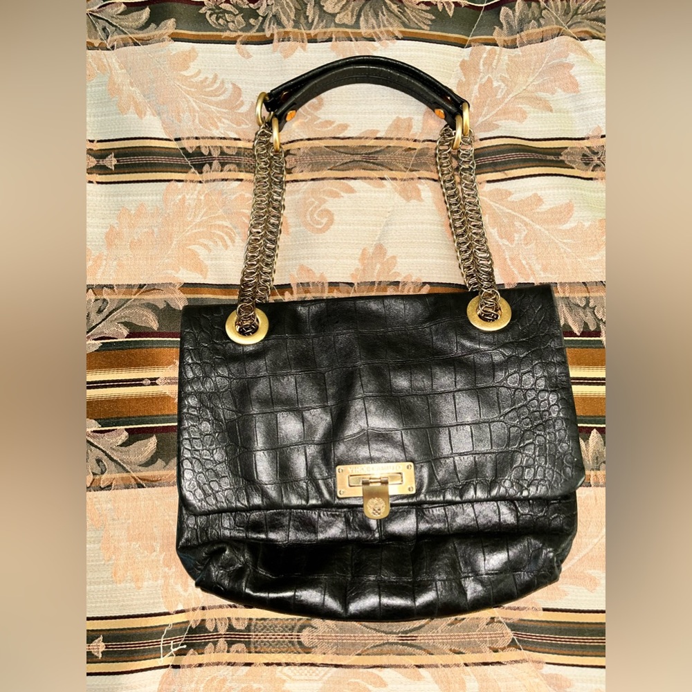 Vince Camuto black Leather vintage purse